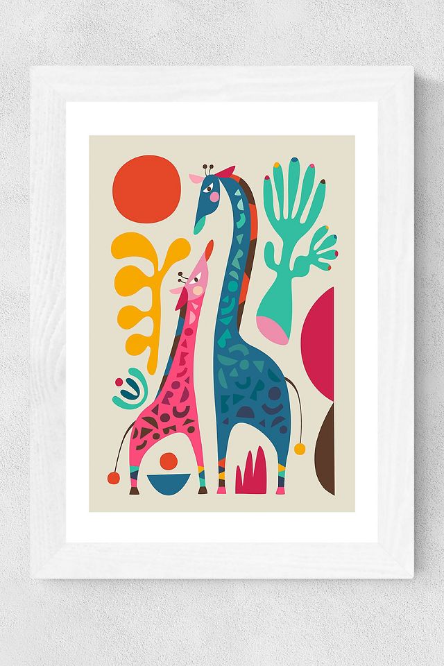 Rachel Lee Giraffes Wall Art Print | Anthropologie UK