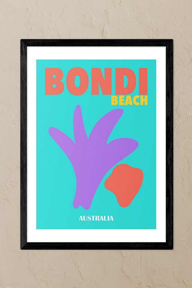 East End Prints Bondi Beach Australia Black Framed Art Print ...