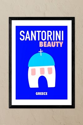 East End Prints Santorini Beauty Greece Black Framed Art Print