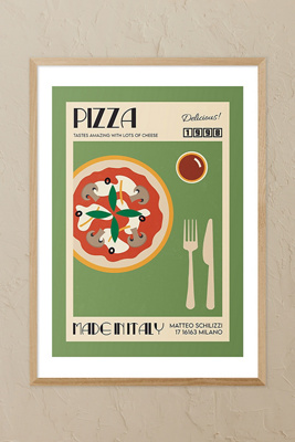 Italian Coastal Town Cafe Framed Poster - Caffè Vista Italia With Scenic Mountain - Foto 4