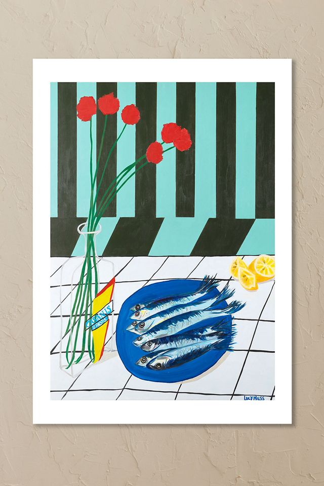 East End Prints Striped Sardines Wall Art Print #1