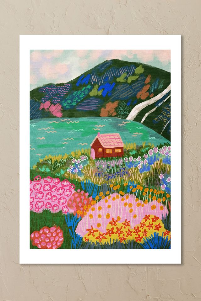 East End Prints House by the Lake Wall Art Print #1