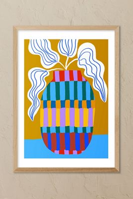 East End Prints Striped Pot Wall Art Print