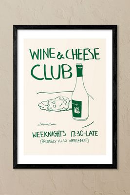 East End Prints Wine Cheese Wall Art Print