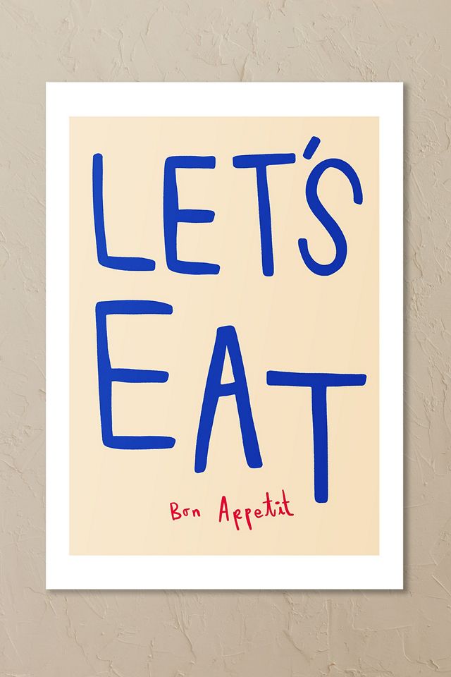 East End Prints Let's Eat Wall Art Print #1