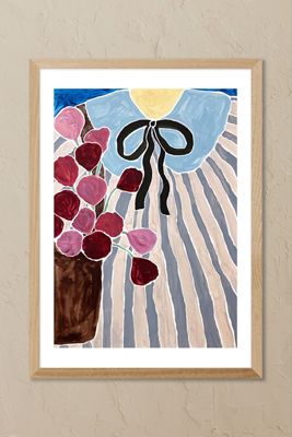 East End Prints Stripes and Flowers Framed Wall Art