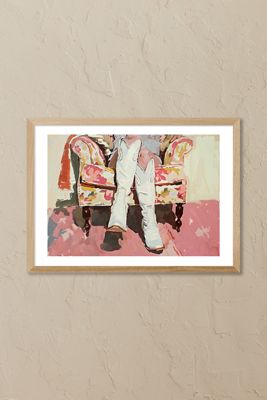 East End Prints Cowgirl Couch Framed Wall Art