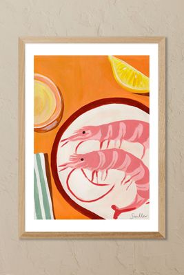 East End Prints Giant Prawns and Vinho Verde Framed Wall Art