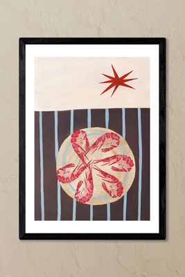East End Prints Spicy Gambas Framed Wall Art Print