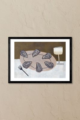 East End Prints Half a Dozen Oysters Please Framed Wall Art