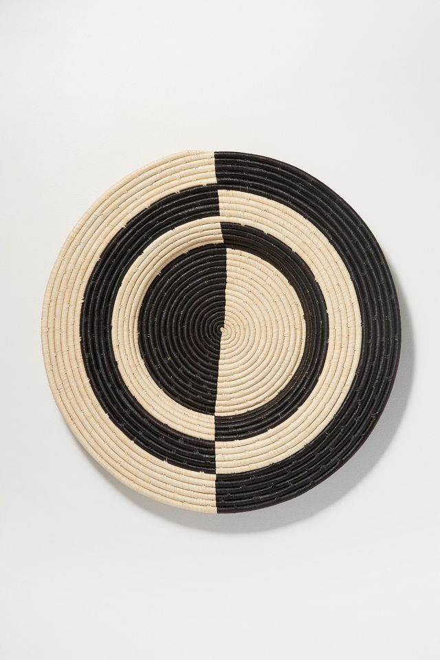 Geo Raffia Plateau Basket