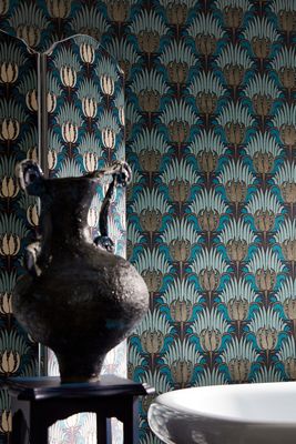 Sanderson Archive Tulip & Bird Wallpaper
