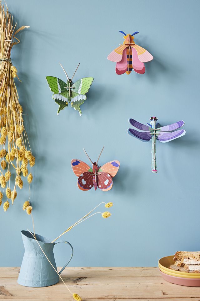 Studio Roof Recycled Cardboard 3D Dragonfly Wall Art #1