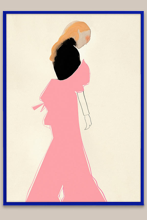 Pink Dress by Amelie Hegardt 30x40 Framed Wall Art Print