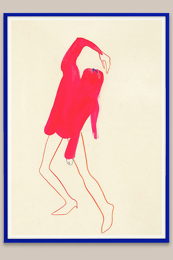 The Pink Pose by Amelie Hegardt 30x40 Framed Wall Art Print
