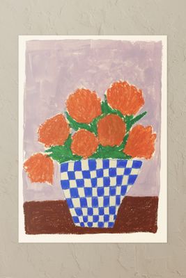 The Poster Club Orange Flowers Wall Art Print