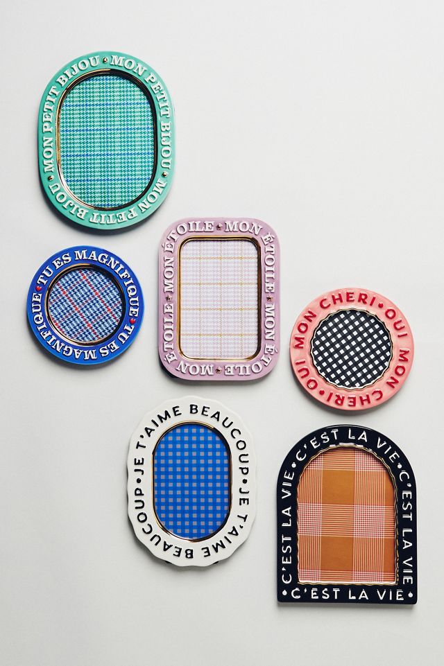 Claudette Text Stoneware Picture Frame #2