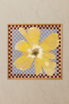 Arte de Pared Enmarcado Flower with Checks 03 por Liat Greenberg