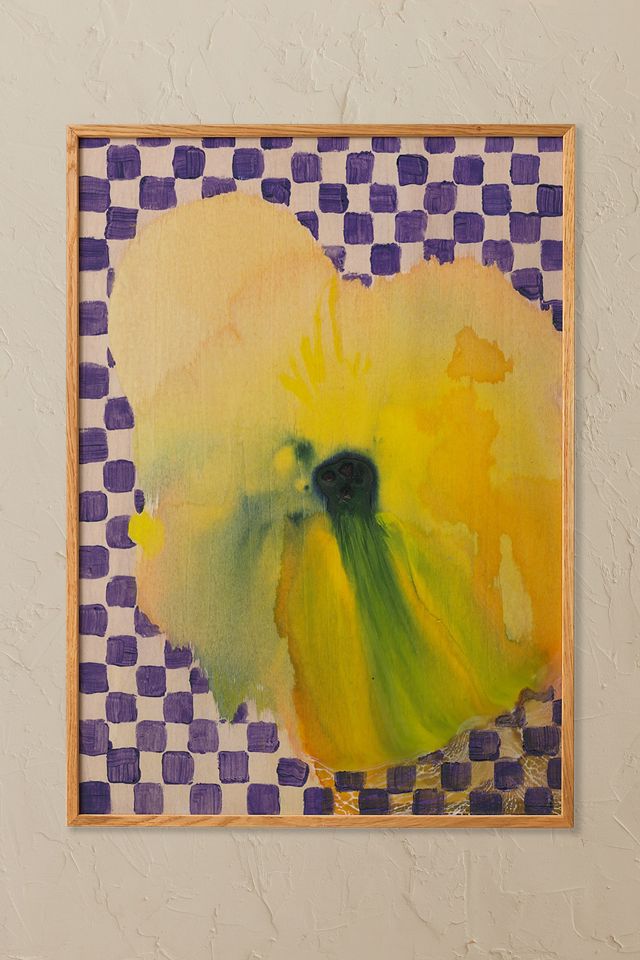 Œuvre d'art encadrée Flower with Checks 02 par Liat Greenberg #1