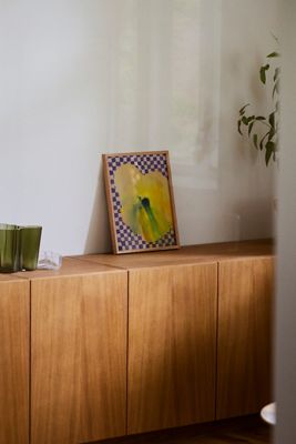 Arte de Pared Enmarcado Flower with Checks 02 por Liat Greenberg