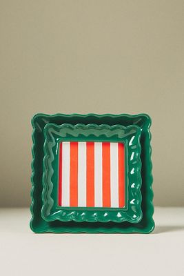Anthropologie Philippa Scalloped Ceramic Photo Frame