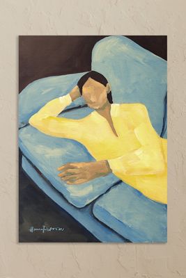 The Poster Club Blaues Sofa Wandkunst Druck