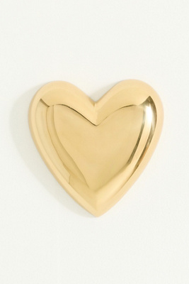 Anthropologie Amor Heart Metal Gallery Wall Charm In Gold