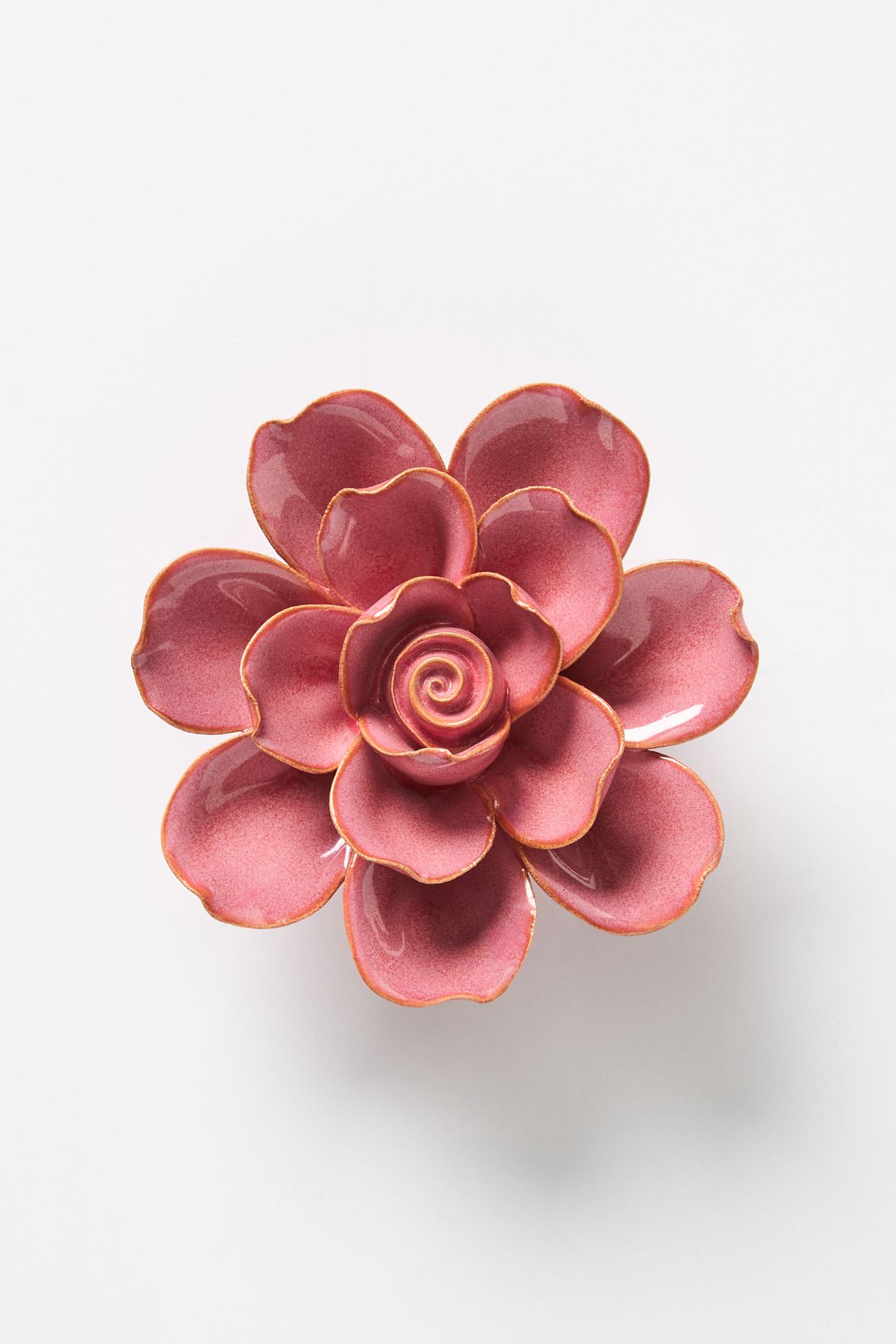 Pink Ceramic Flower Gallery Wall Charm - Gardenia, Standard, One Size