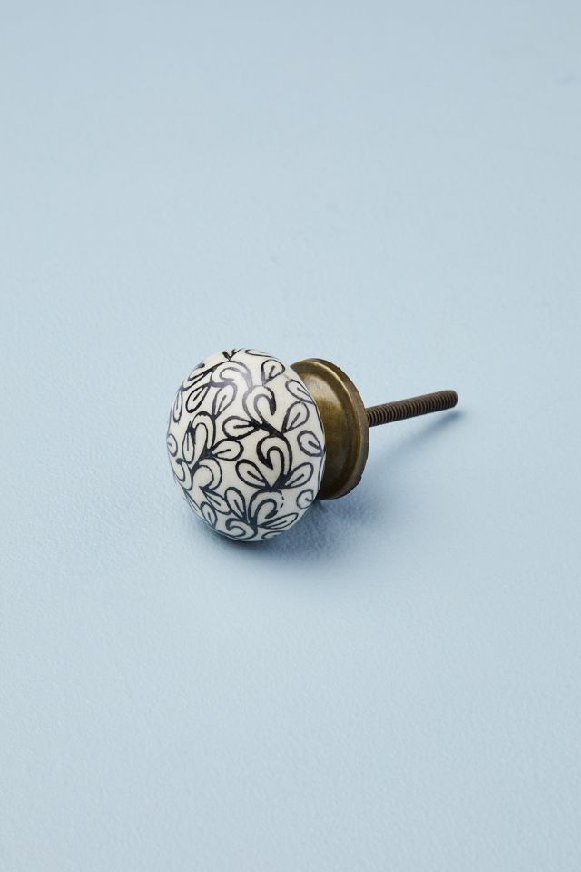 Floral-Decaled Knob #1