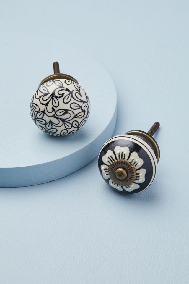 Floral-Decaled Knob #2