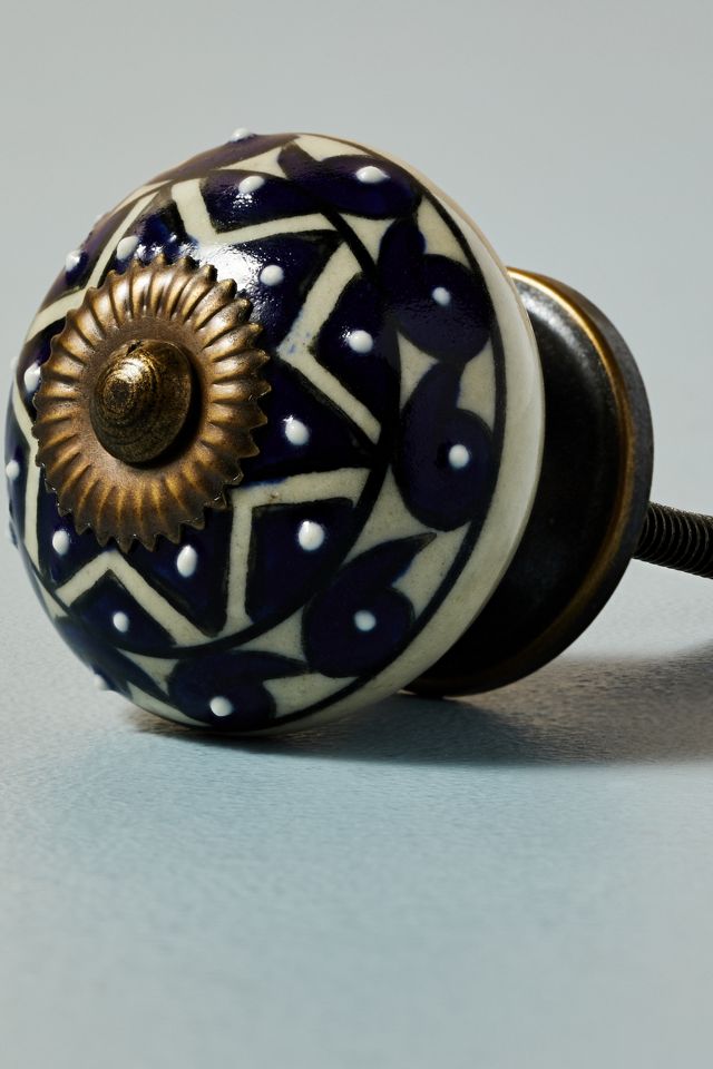 Hand-Painted Ceramic Knob #1