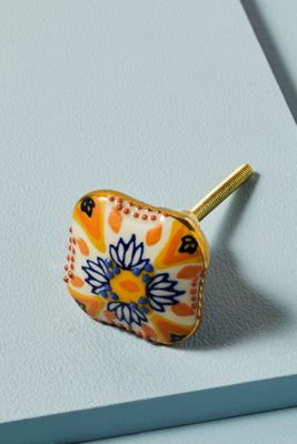 Square Hand-Painted Knob