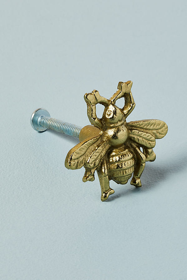 Antique-Brass Bee Knob