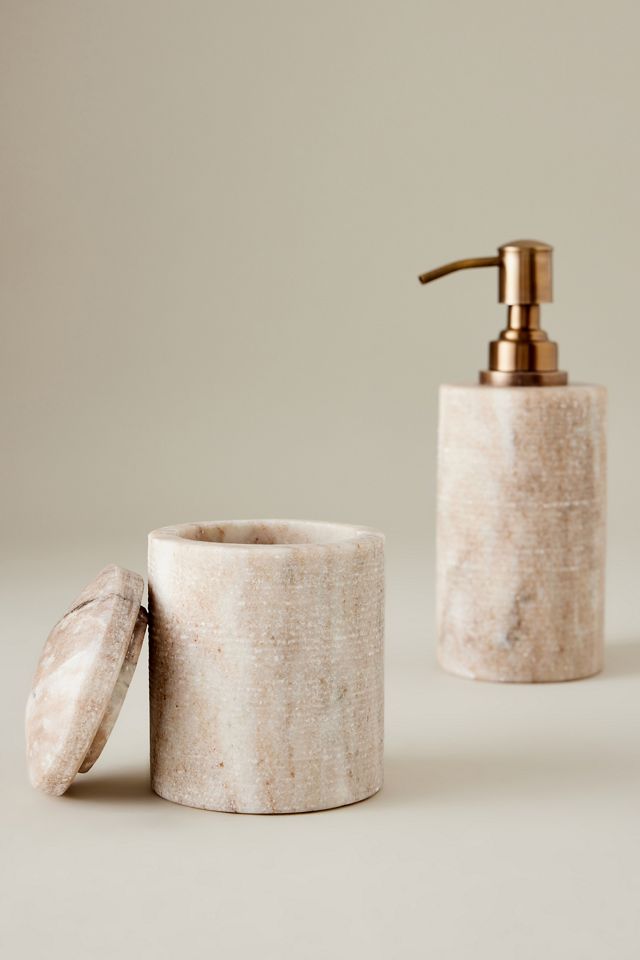 nkuku Asana Marble Soap Dispenser | Anthropologie UK
