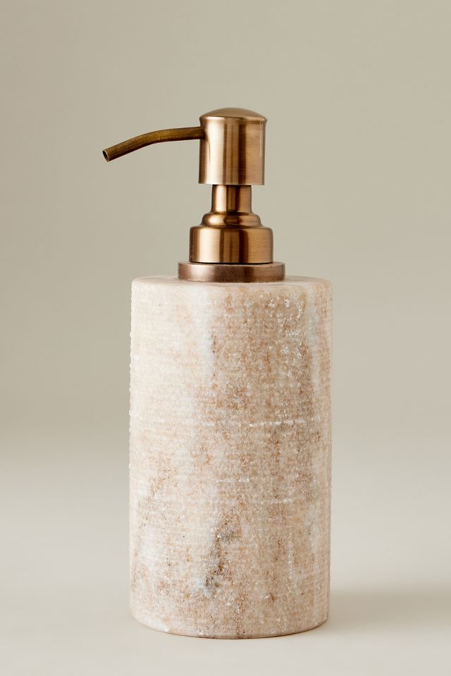 nkuku Asana Marble Soap Dispenser | Anthropologie UK