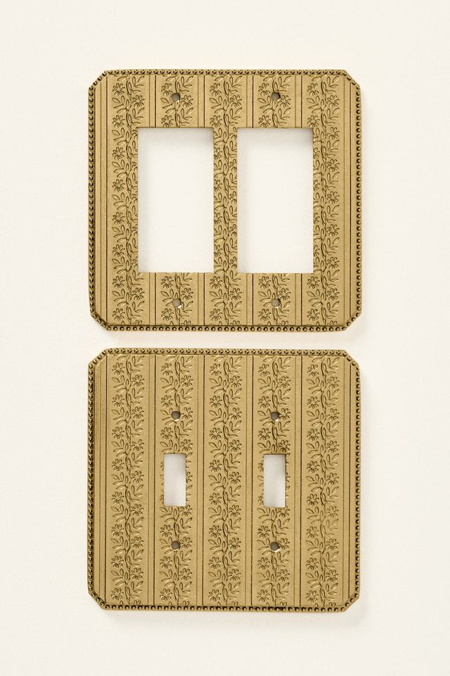 Joanie Etched Metal Floral Switch Plate #7