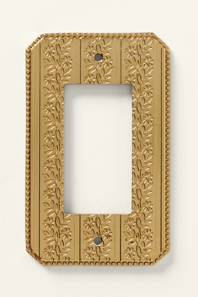 Joanie Etched Metal Floral Switch Plate #2