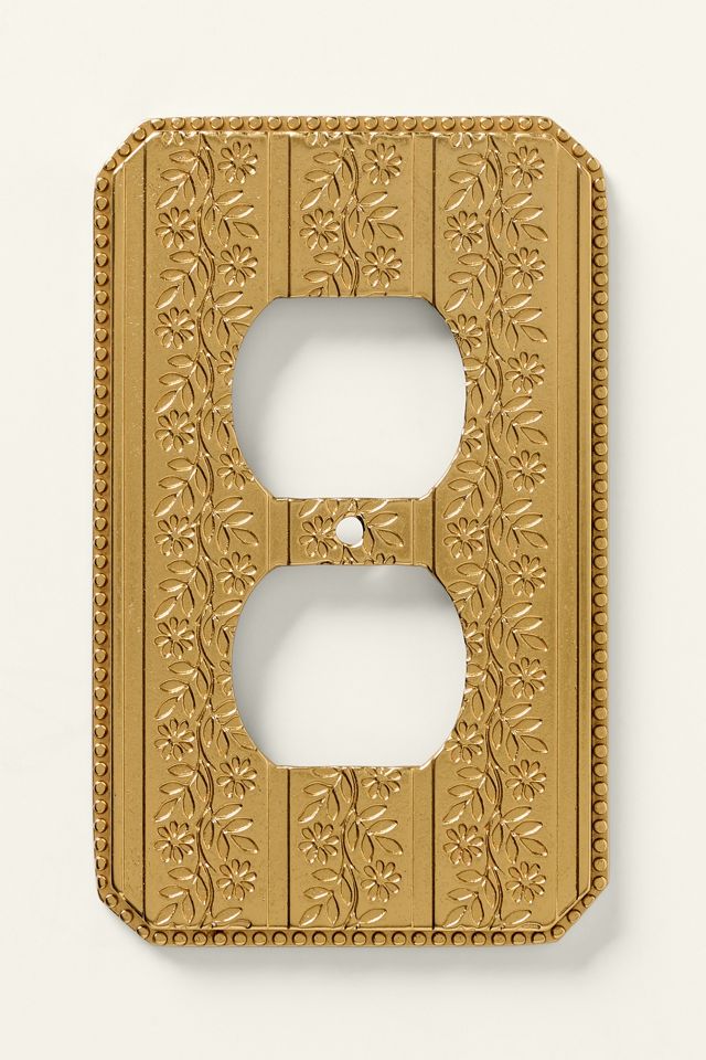 Joanie Etched Metal Floral Switch Plate #3