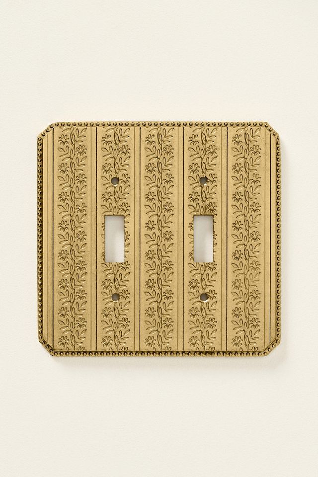 Joanie Etched Metal Floral Switch Plate #4