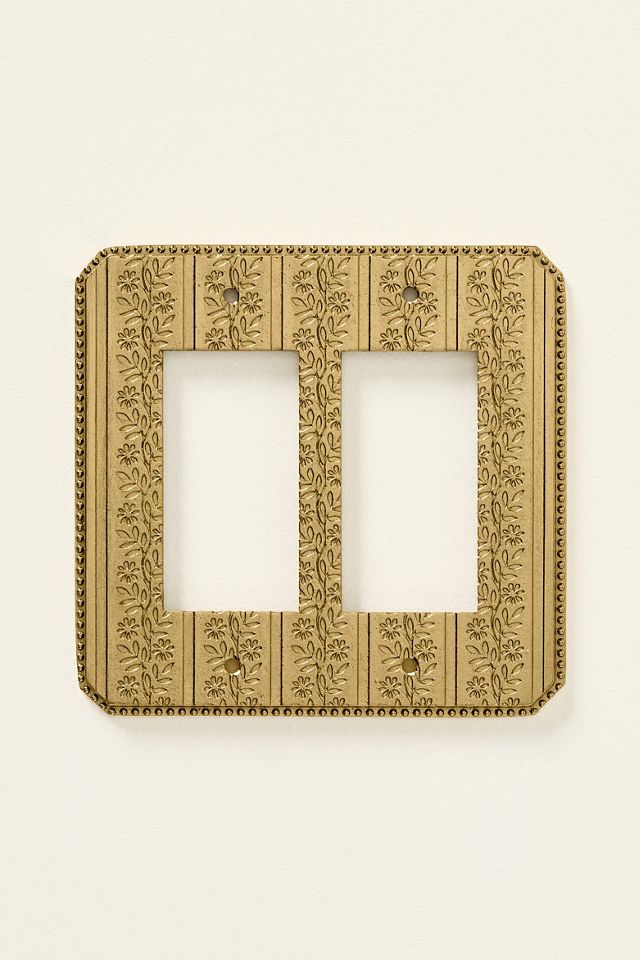 Joanie Etched Metal Floral Switch Plate #5