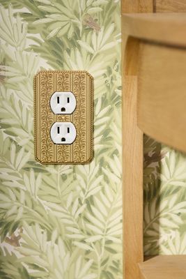 Joanie Etched Metal Floral Switch Plate
