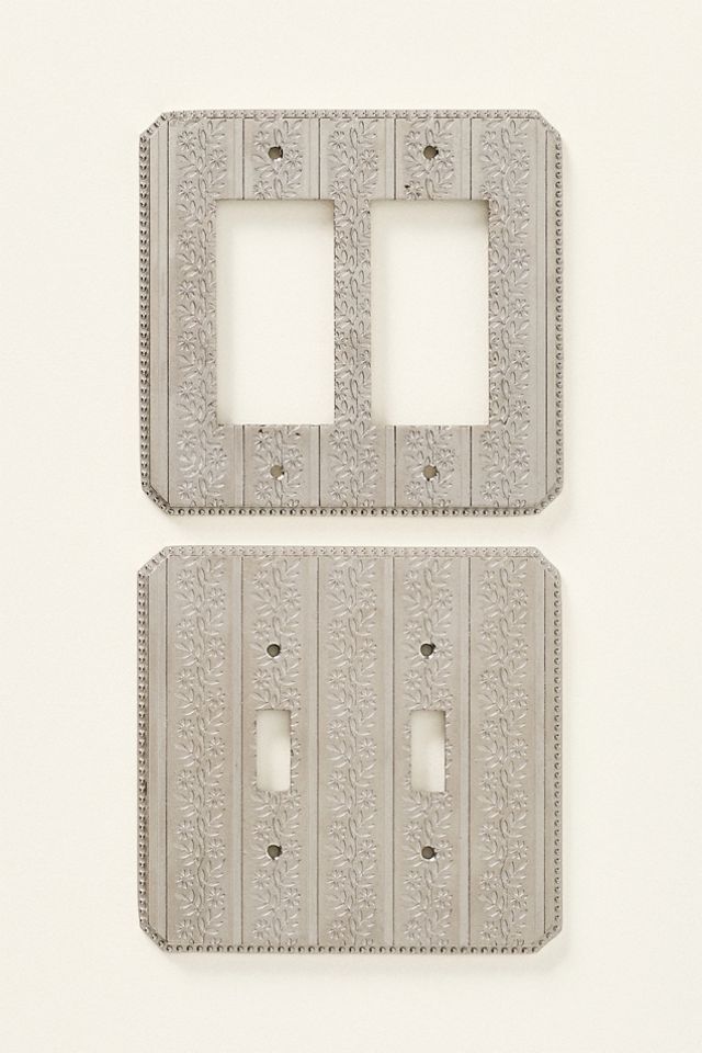 Joanie Etched Metal Floral Switch Plate #7