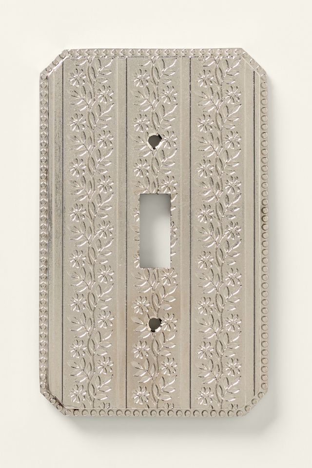Joanie Etched Metal Floral Switch Plate #4