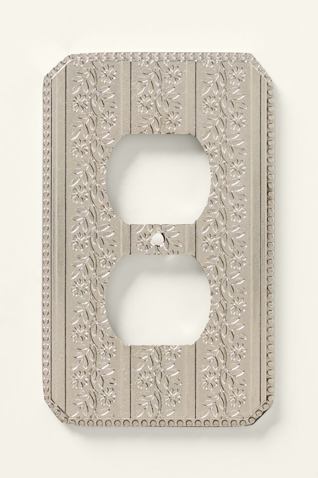 Joanie Etched Metal Floral Switch Plate #6