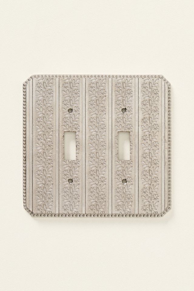 Joanie Etched Metal Floral Switch Plate #5