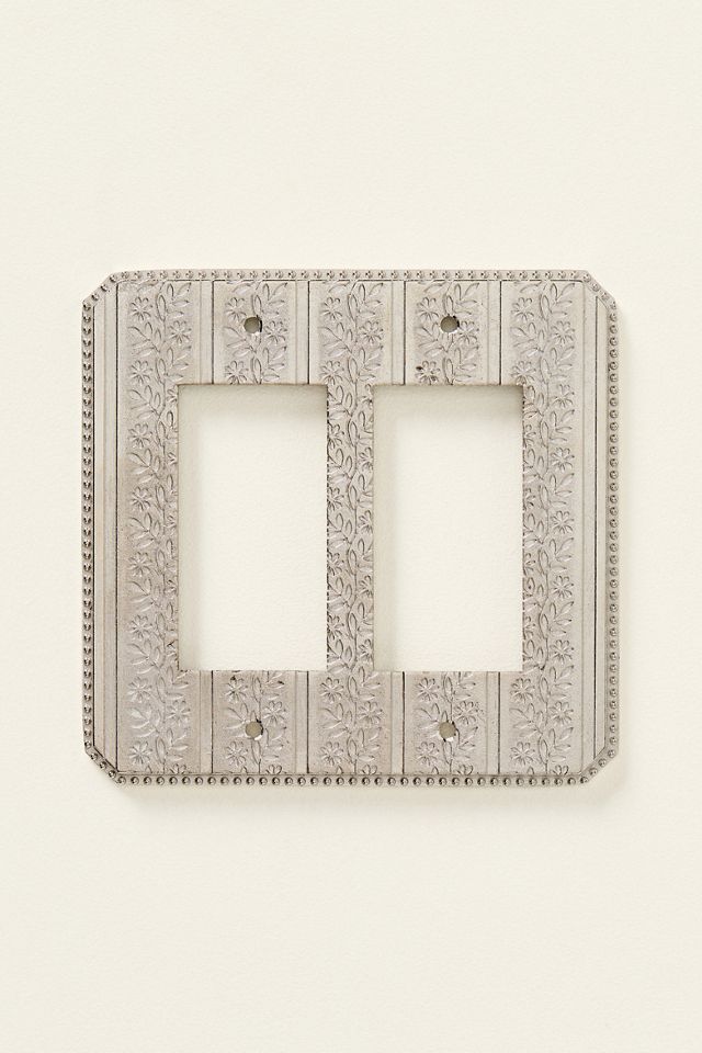 Joanie Etched Metal Floral Switch Plate #3