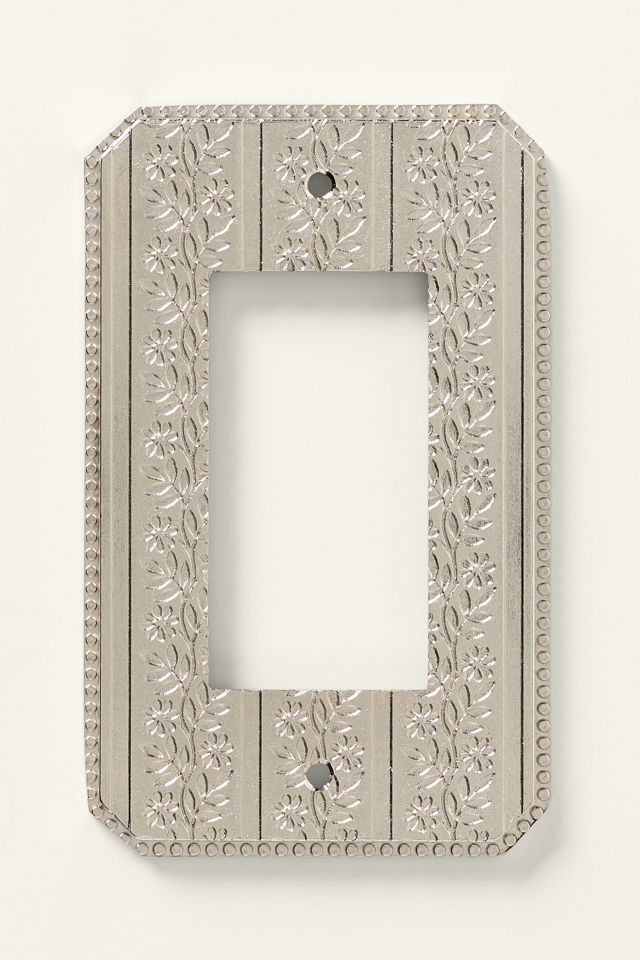 Joanie Etched Metal Floral Switch Plate #2