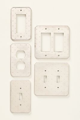 Joanie Etched Metal Floral Switch Plate