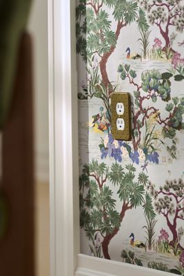 Joanie Etched Metal Floral Switch Plate