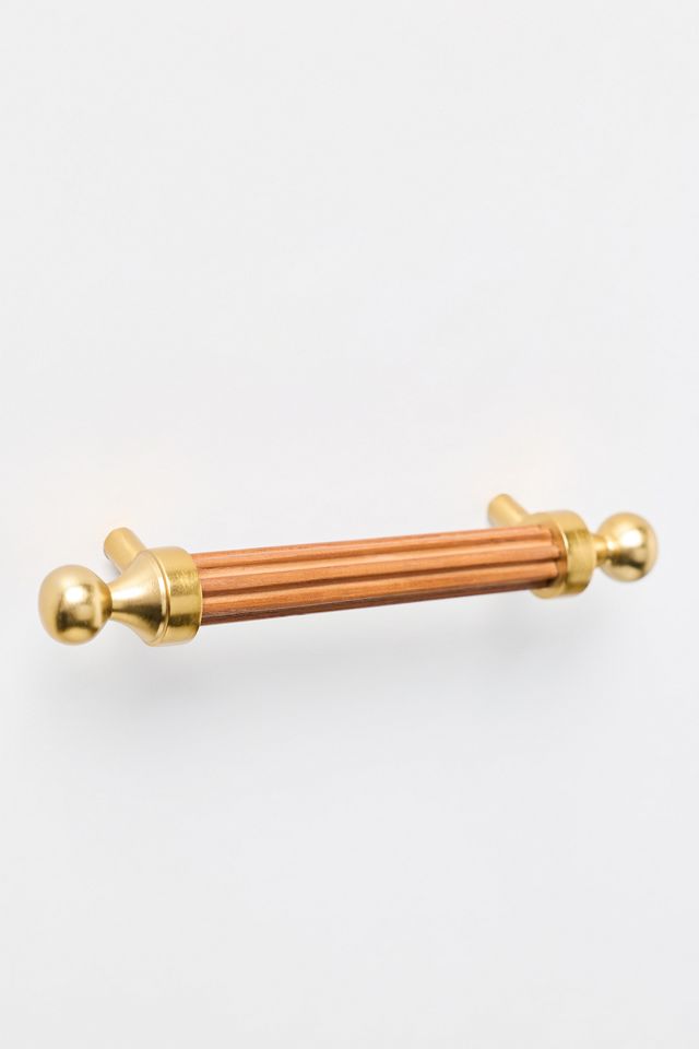 Farro Ribbed Wood and Brass Handle #2